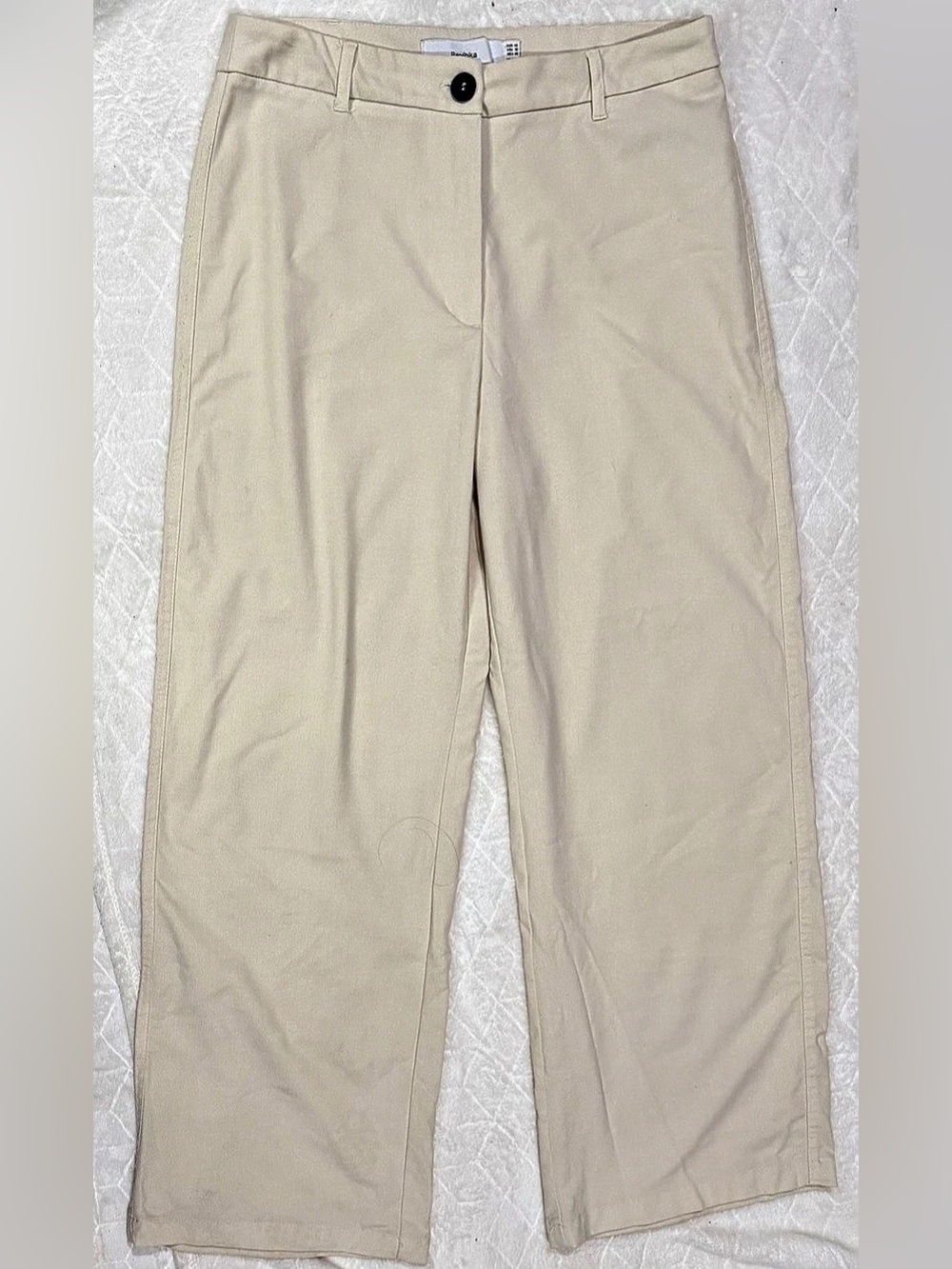 Bershka Wide Leg Pants in Butter Yellow Size 10 Like New